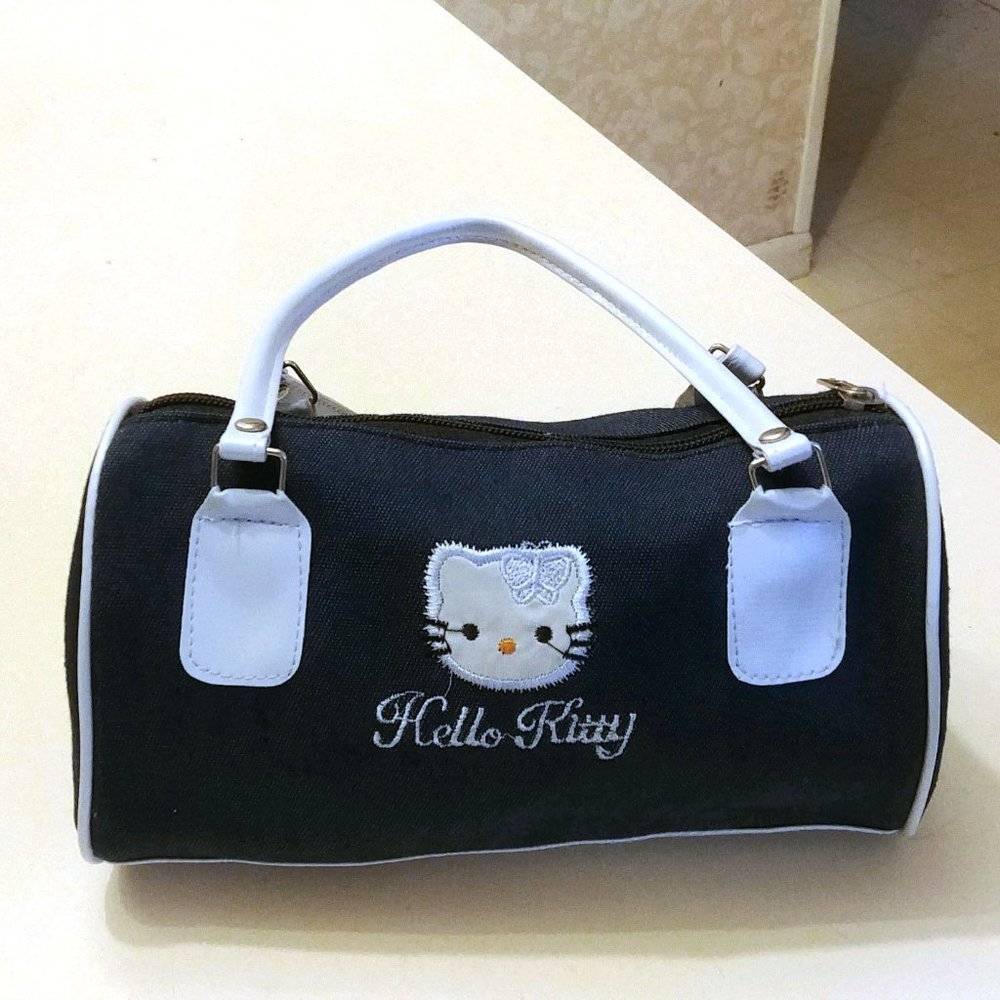 Vintage Hello Kitty Girls Denim Purse Blue